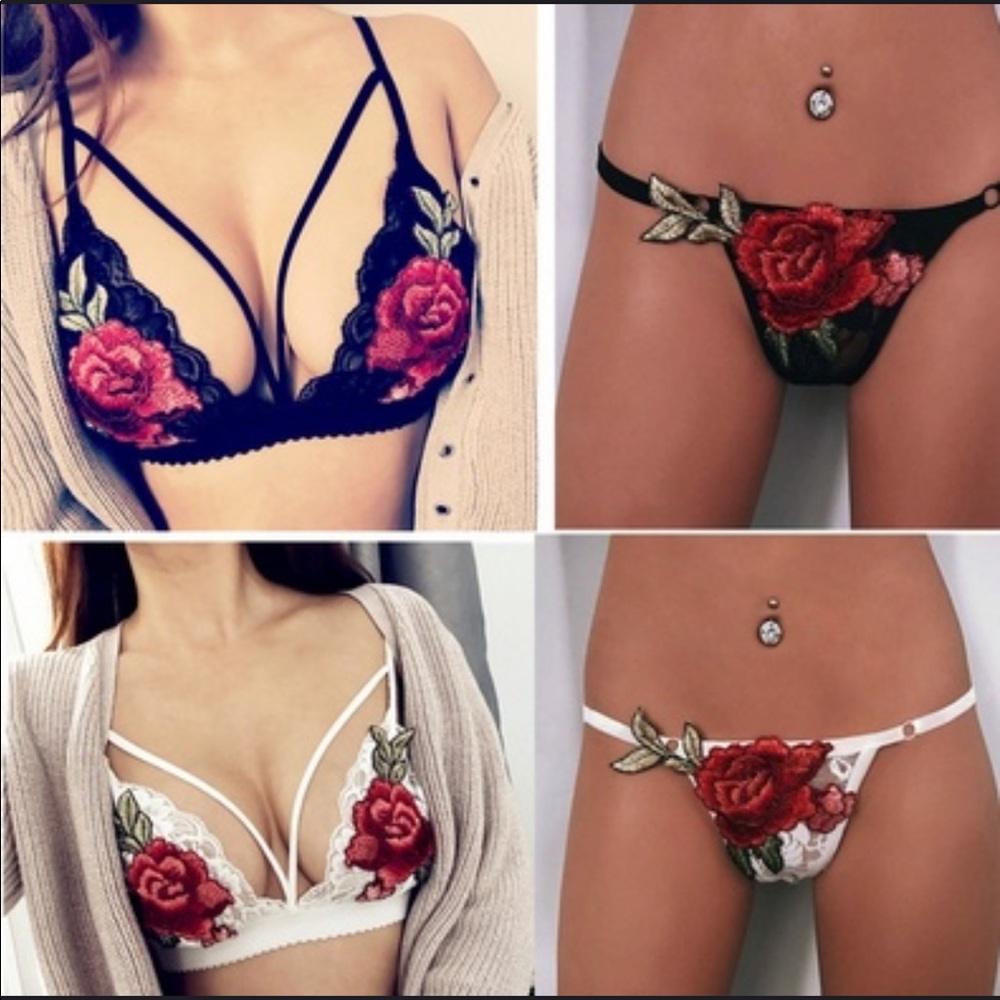 2 lace Bralettes Sets with flower embroidery 🌺 - Picture 8 of 8